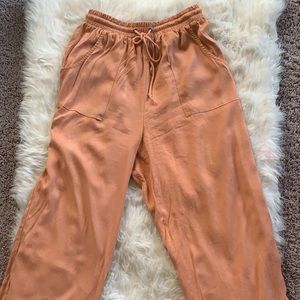 Wide leg linen pants